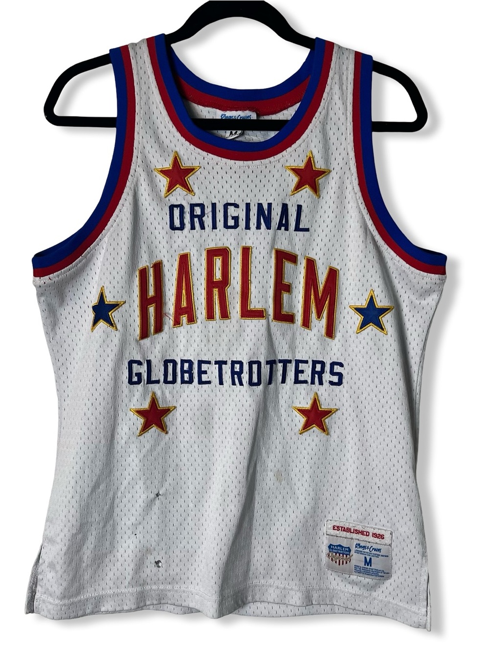 Rings & Crwns Harlem Globetrotters Curly Neal 22 Throwback Jersey Sz M